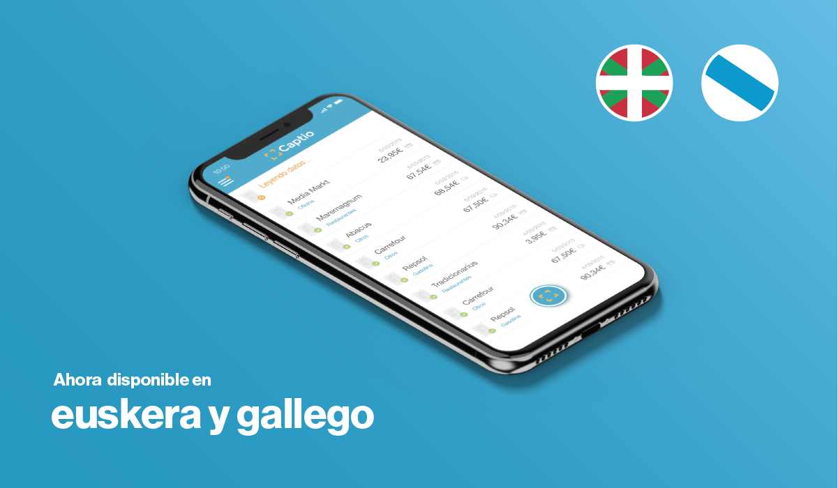 Captio, ahora disponible en euskera y gallego