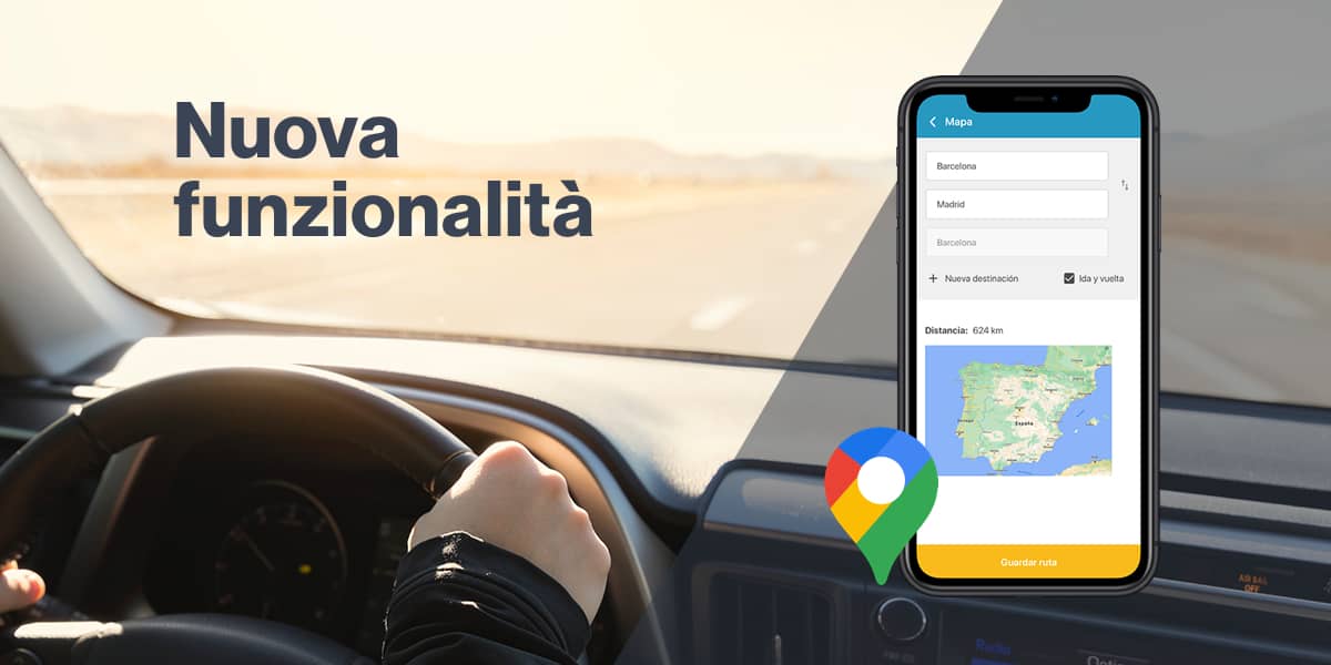 Gestione del rimborso chilometrico con Google Maps nella App di Captio