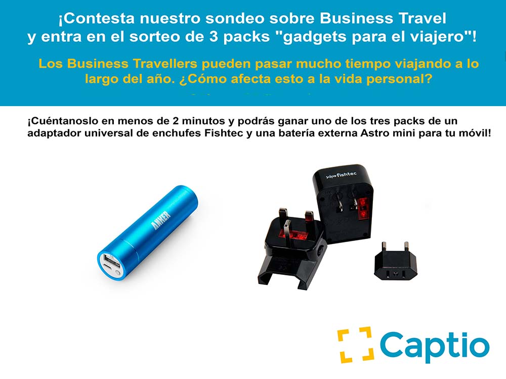 Entra en el sorteo de 3 packs gadgets para el viajero