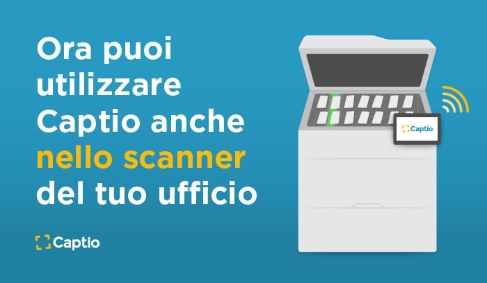 Utilizza Captio con lo scanner del tuo ufficio