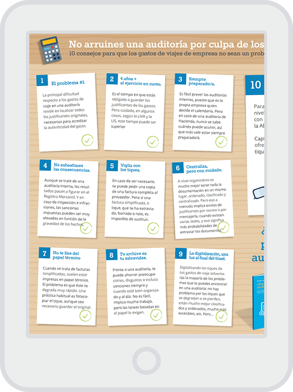 No arruines una auditoría por culpa de los gastos de viajes - Infografía